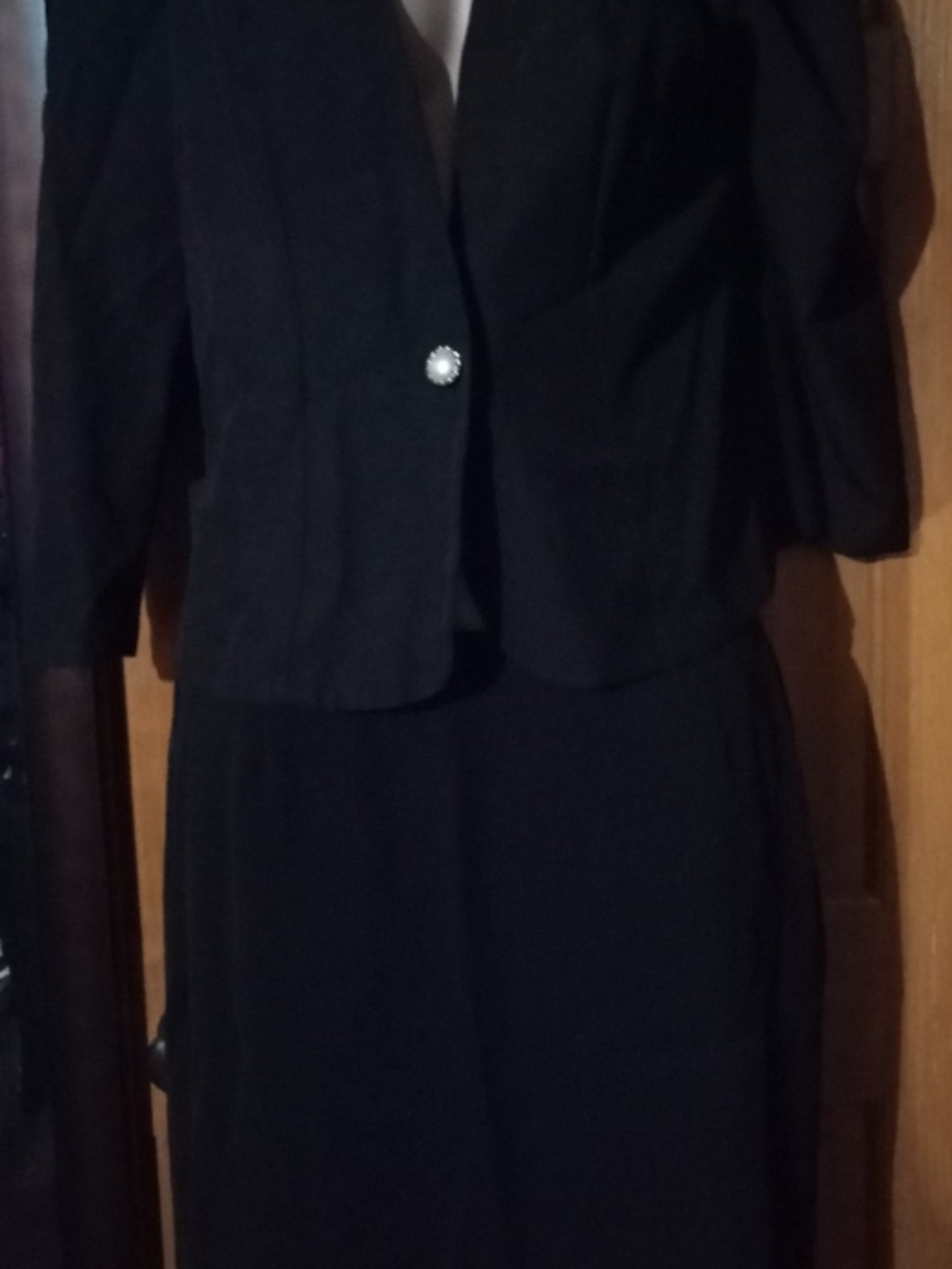 Classic Black Women’s Jacket & Skirt - Elegant Everyday Wear